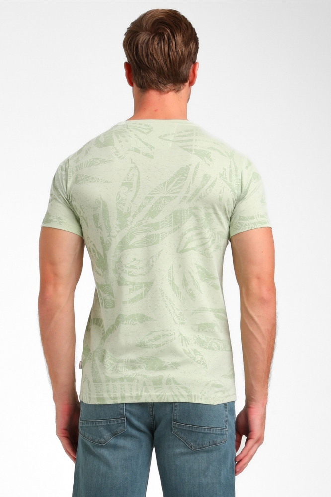 Gabbiano groene heren t-shirt | Model achteraanzicht