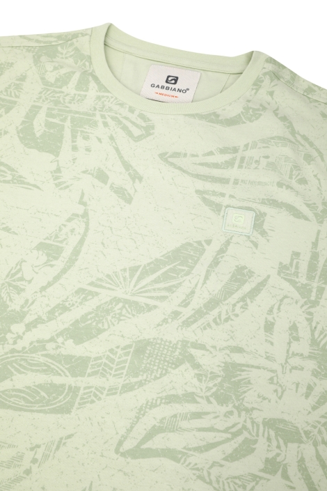 Gabbiano groene heren t-shirt | Kleurstaal