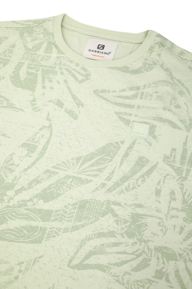Gabbiano groene heren t-shirt | Kleurstaal