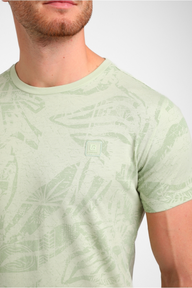 Gabbiano groene heren t-shirt | Close up