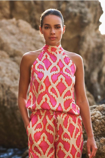 EsQualo Top TOP HALTER DISCO SPARK HS25 15213 999 print