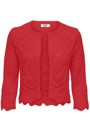 Jacqueline de Yong Vest JDYSUN 3/4 CROPPED CARDIGAN KNT NOO 15184486 Mars Red