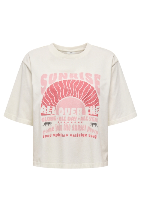 Jacqueline de Yong witte dames t-shirt | Vooraanzicht