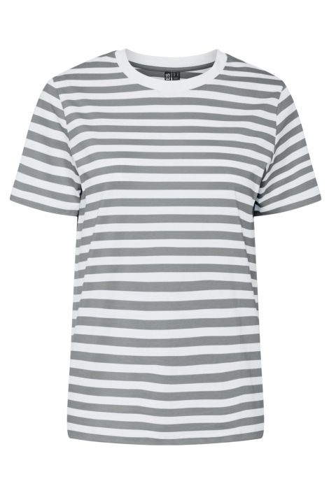 Pieces grijze dames t-shirt | Vooraanzicht