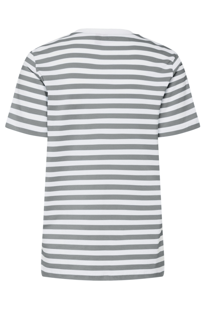 Pieces grijze dames t-shirt | Achteraanzicht