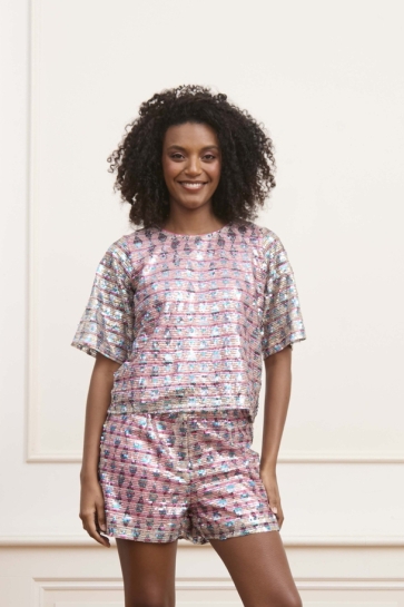 Lofty Manner T-shirt TOP DEVINA QE15 109 Multi Color