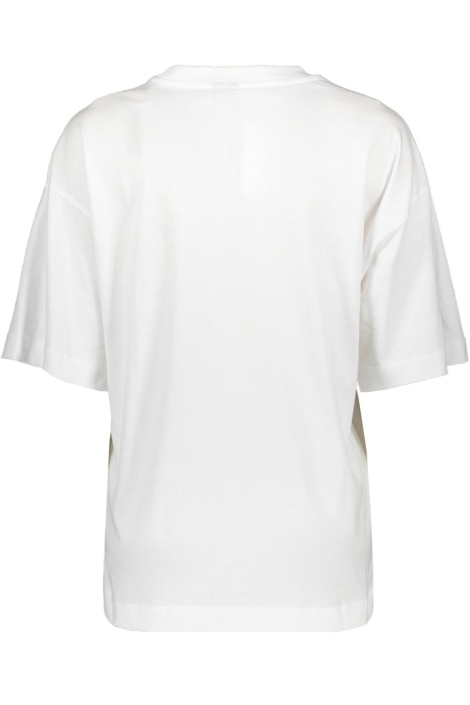 Pieces witte dames t-shirt | Achteraanzicht