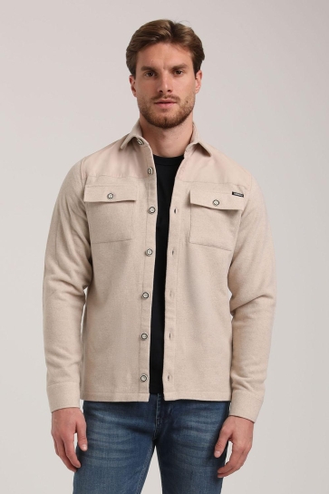 Gabbiano Overhemd ZACHT OVERSHIRT MET KNOPEN 335235 1002 sand