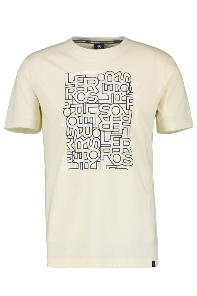 T SHIRT MET LOGOPRINT EN RONDE HALS 24D3011 106