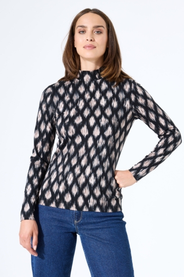 Garcia LONGSLEEVE MET PRINT I50211 3459 TAUPE