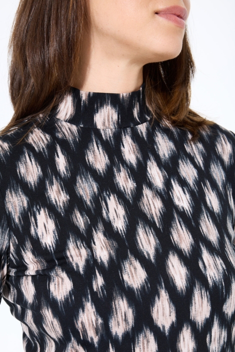 Garcia taupe dames t-shirt | Close up