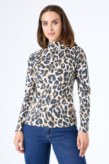 Garcia LONGSLEEVE MET PRINT I50211 912 ALMOND