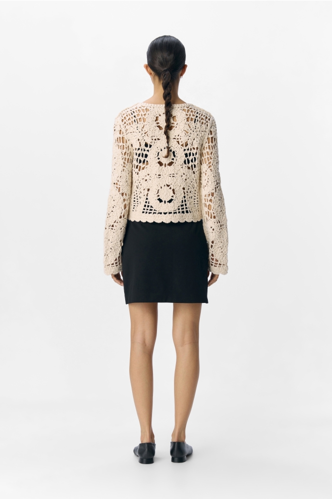 Object beige dames vest | Model