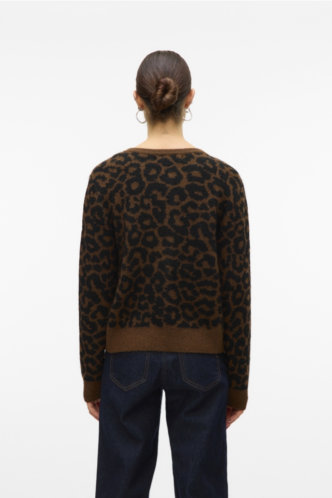 Vero Moda bruine dames vest | Model achteraanzicht