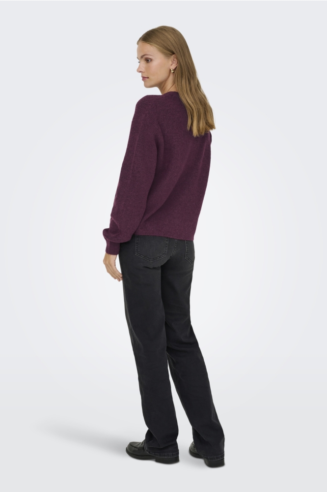 Jacqueline de Yong bordeaux dames vest | Model achteraanzicht