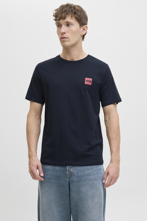 Jack & Jones blauwe heren t-shirt | Model vooraanzicht