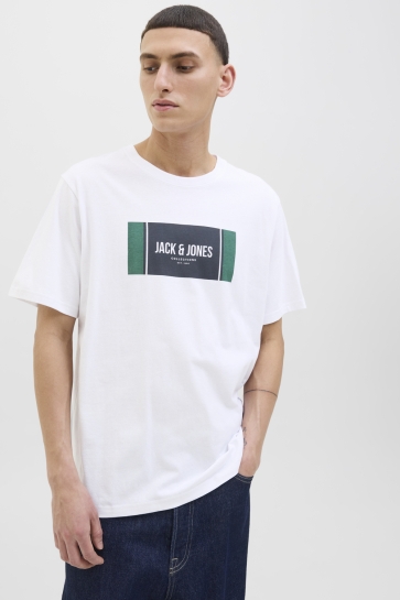Jack & Jones T-shirt JJHAYATO TEE SS CREW NECK BTS LN 12278508 WHITE