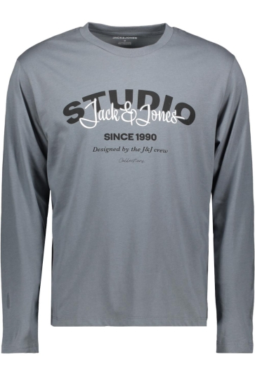Jack & Jones T-shirt JJYUKI TEE LS CREW NECK BF 12278512 STORMY WEATHER