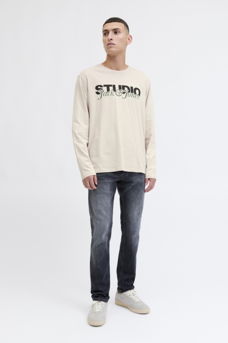 Jack & Jones beige heren t-shirt | 