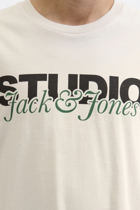 Jack & Jones beige heren t-shirt | Unique Selling Point