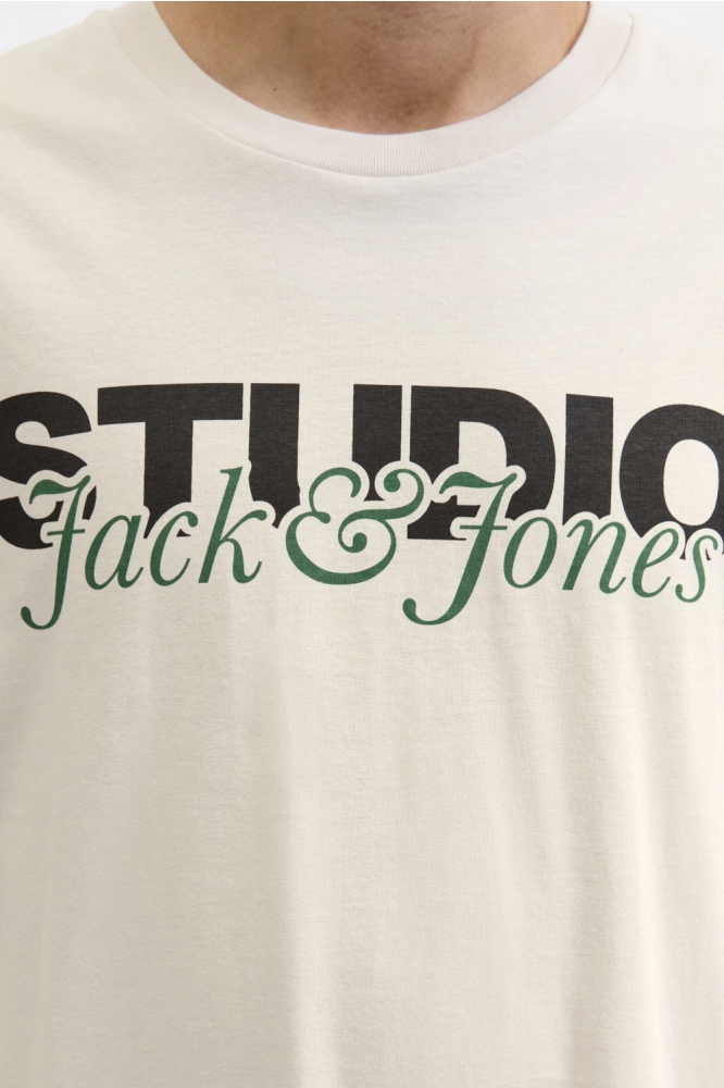 Jack & Jones beige heren t-shirt | Unique Selling Point