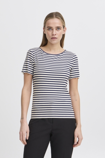 Ichi T-shirt IHCELLA SS 20122818 204497 TOTAL ECLIPSE STRIPE