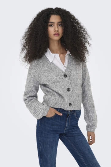 Jacqueline de Yong JDYSUSANNA L/S VN RAGLAN CARDIGAN K 15351910 Medium Grey Melange