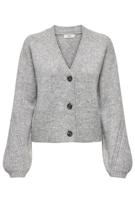 Jacqueline de Yong grijze dames vest | Vooraanzicht