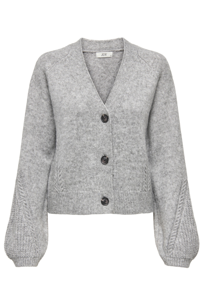 Jacqueline de Yong grijze dames vest | Vooraanzicht