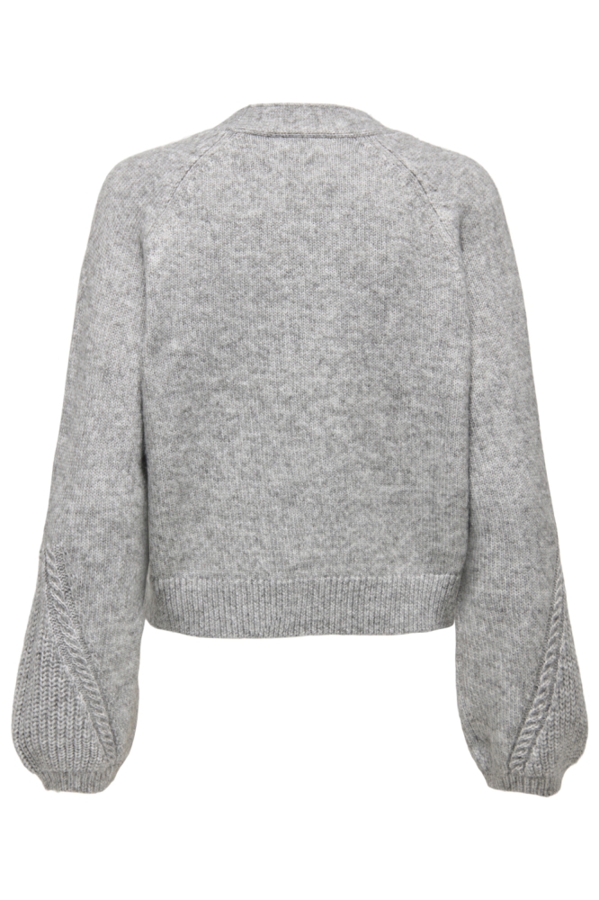 Jacqueline de Yong grijze dames vest | Achteraanzicht