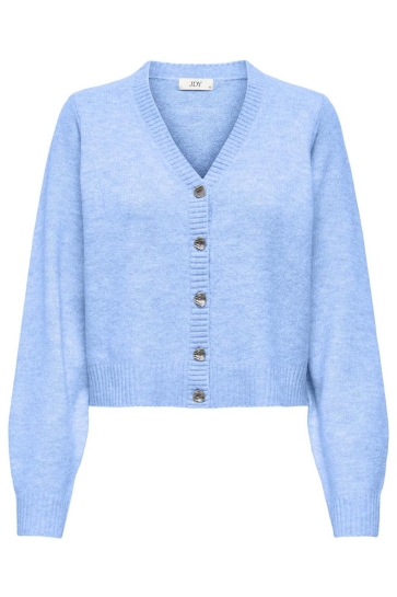 Jacqueline de Yong JDYSUPER LIFE L/S V-NECK CARDIGAN K 15351415 EBB AND FLOW/MELANGE W. SILVER BUTTONS