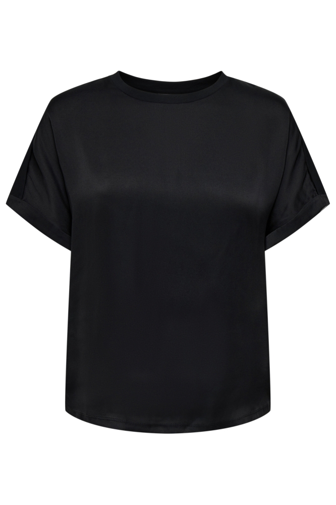 Jacqueline de Yong zwarte dames t-shirt | Vooraanzicht