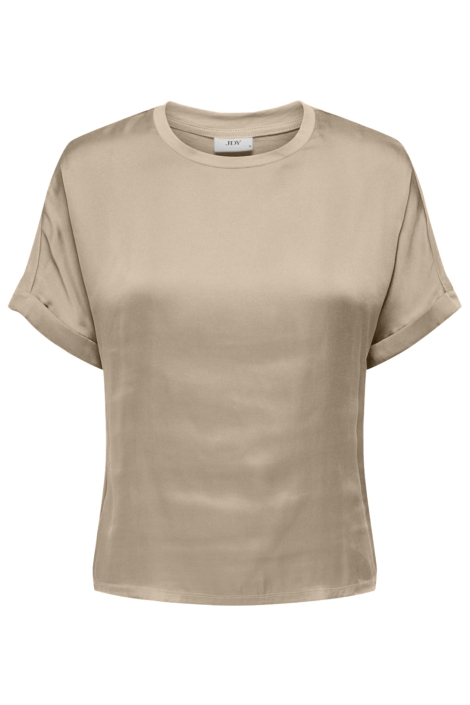 Jacqueline de Yong beige dames t-shirt | Vooraanzicht