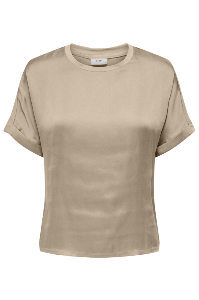 Jacqueline de Yong beige dames t-shirt | Vooraanzicht
