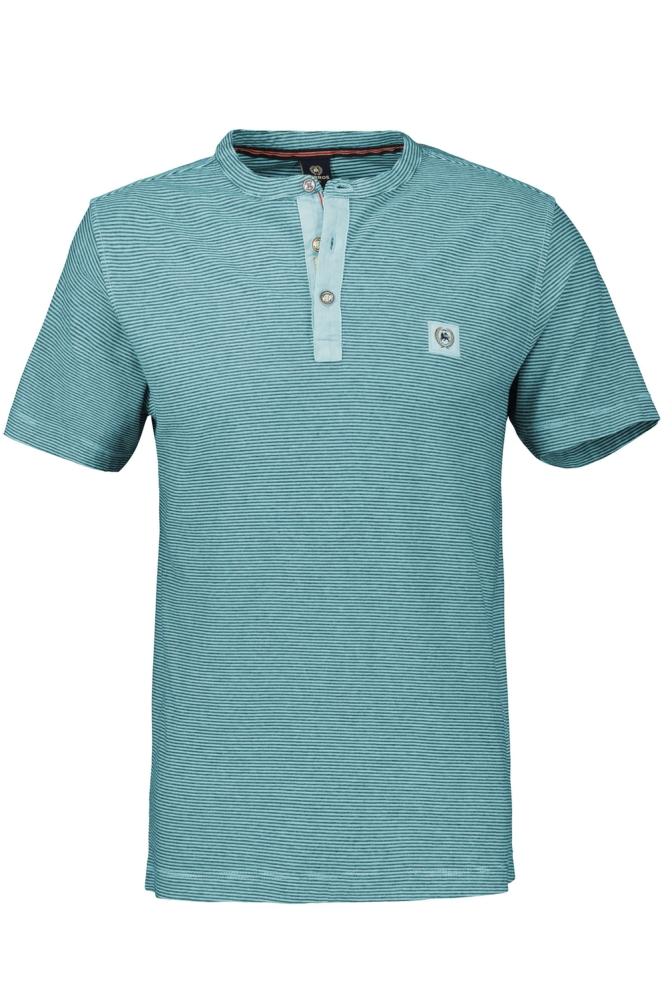 Lerros groene heren t-shirt | Vooraanzicht