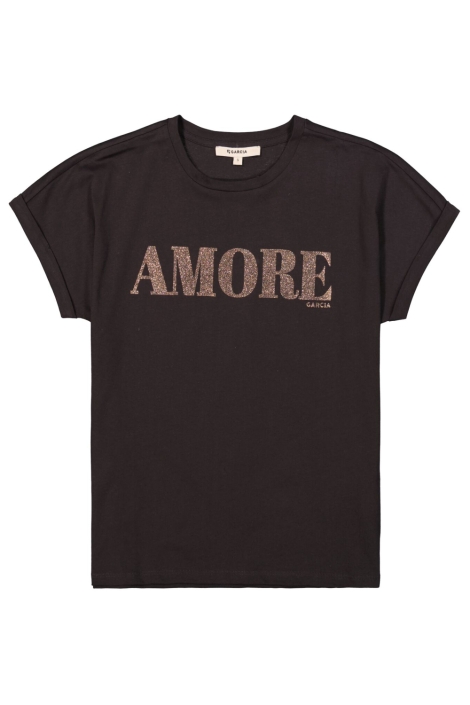 Garcia grijze dames t-shirt | Vooraanzicht