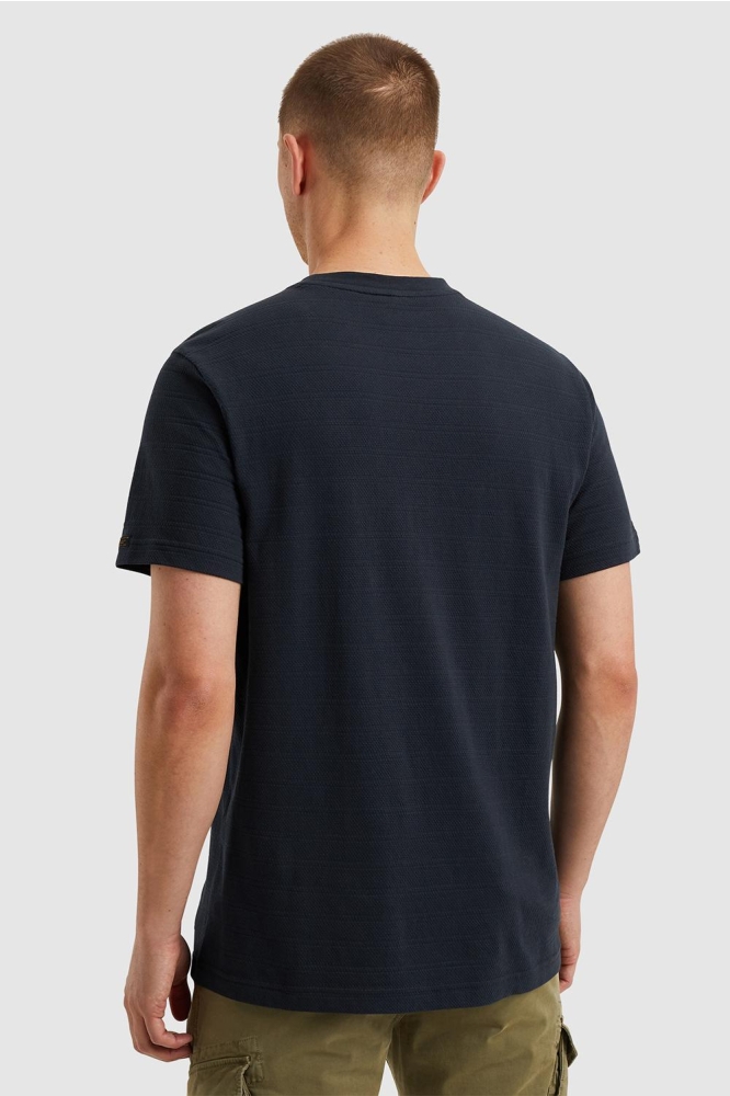 PME legend blauwe heren t-shirt | Model achteraanzicht