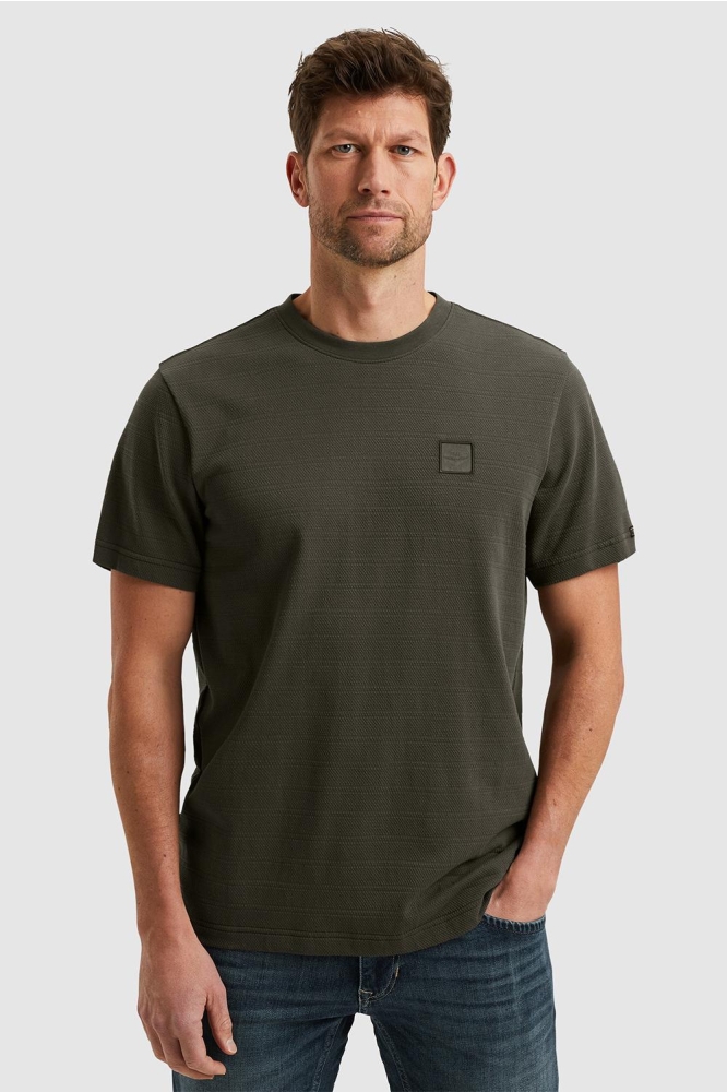 PME legend groene heren t-shirt | Model vooraanzicht