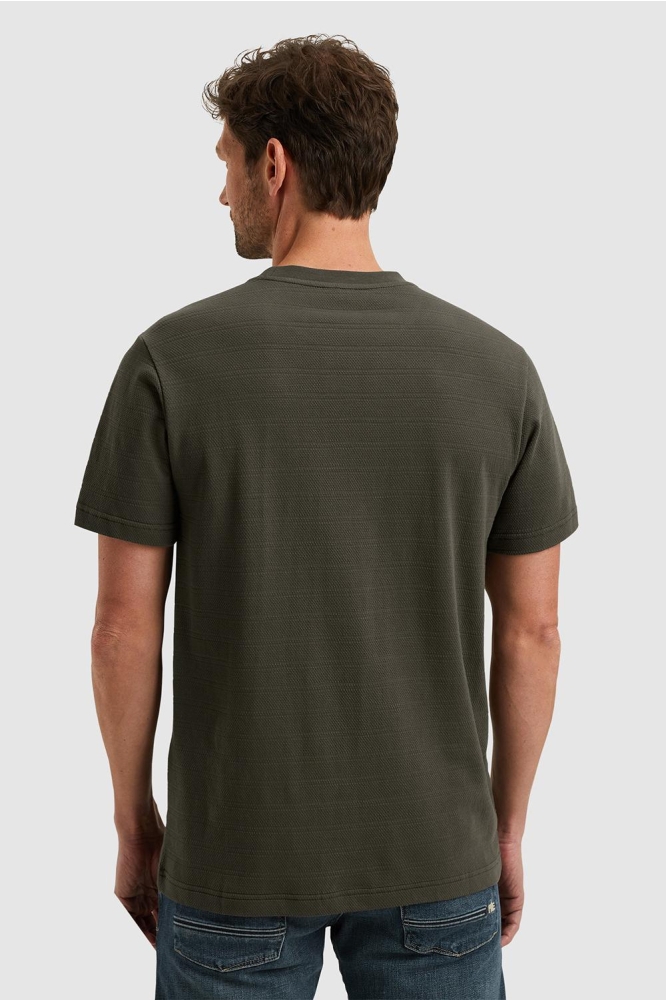 PME legend groene heren t-shirt | Model achteraanzicht