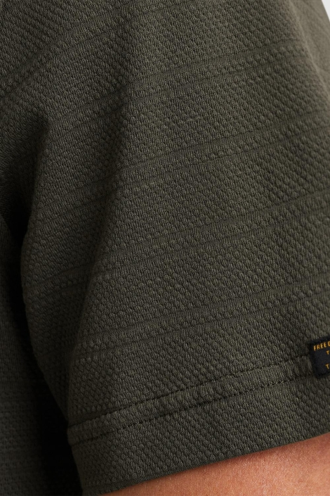 PME legend groene heren t-shirt | Close up