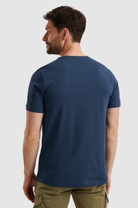 PME legend blauwe heren t-shirt | Model achteraanzicht