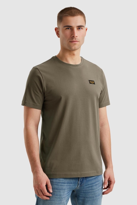 PME legend groene heren t-shirt | Model zijaanzicht