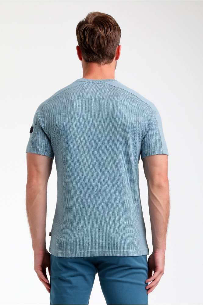 ZIGZAG STRUCTUUR T SHIRT 155520 0003 petrol