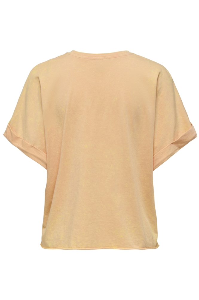 Only oranje dames t-shirt | Achteraanzicht