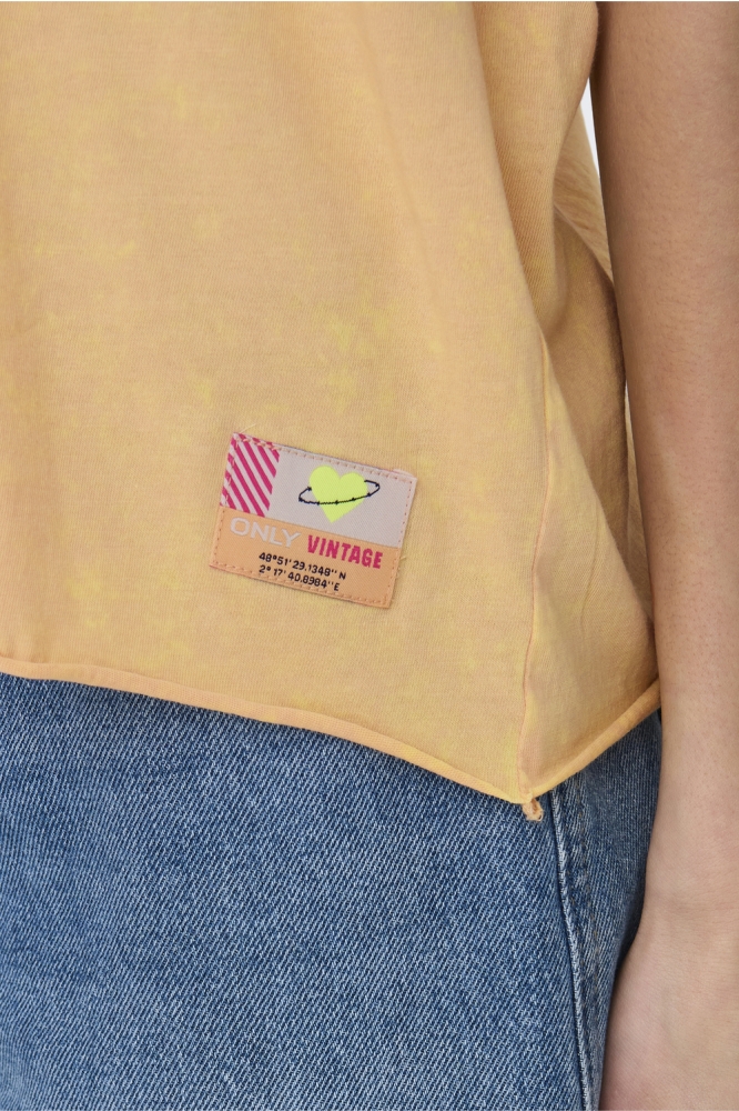 Only oranje dames t-shirt | Close up