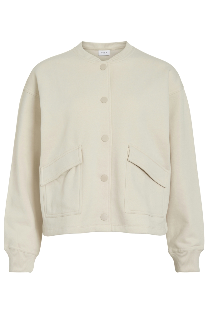 Vila beige dames jas | Vooraanzicht
