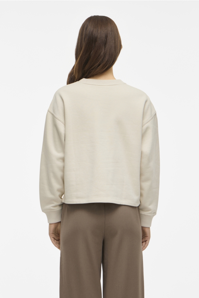 Vila beige dames jas | Model achteraanzicht