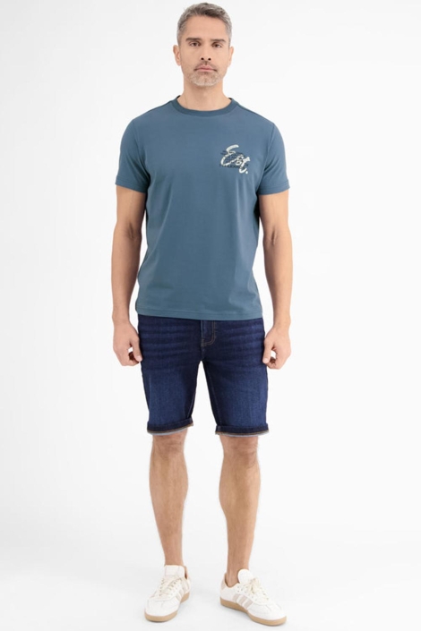 Lerros blauwe heren t-shirt | Model