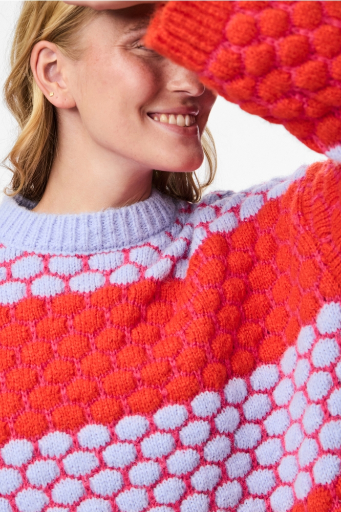 Pieces roze dames trui | Close up