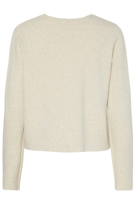 Pieces beige dames vest | Achteraanzicht